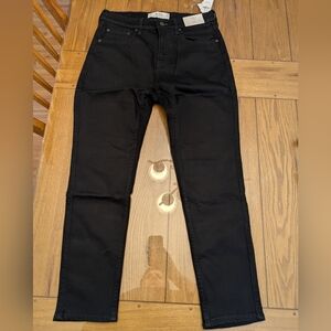 Men's Hollister Black No Fade stretch Athletic Skinny Black Jeans 32x30 NWT